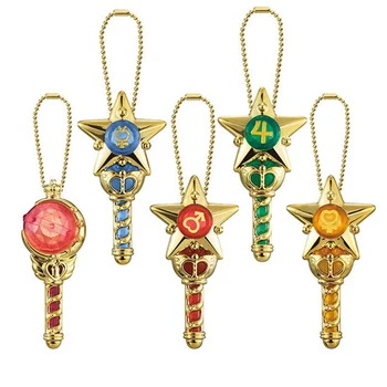 5vnt/set Sailor Moon Šiek tiek Žavesio, saldainiai, žaislai, maišo grandinę stick cosplay kostiumų originalas