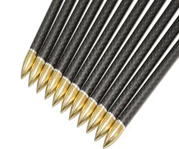 6/12pcs spine340 anglies rodykles 3K pynimo ID6.2mm 100grain arrowhead 2