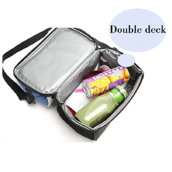 6.7 L dviaukštis praktinių aušintuvas krepšys, atsparus vandeniui oksfordo ice pack iškylą šaldytuvas maišelį maisto-vaisių gėrimas