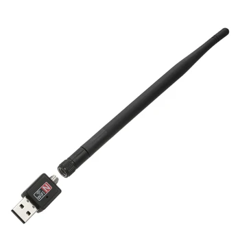 600Mbps Belaidis USB WiFi Dongle Adapterį 2.4 GHz LAN Tinklo Kortelė 802.11 b/g/n Standarto 2dBi su Nuimama Antena Kompiuteriai