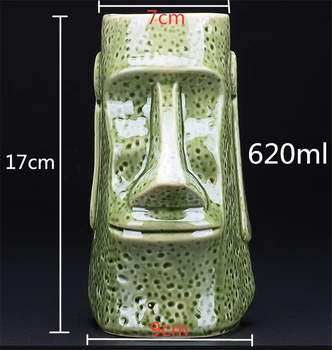 620ml Keramikos Tiki Puodelis Kūrybos Porceliano Alaus, Vyno, Puodelis Puodelis