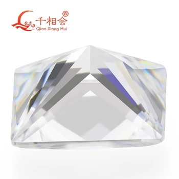 6A baltos spalvos kvadrato formos princesė iškirpti kubinių zirconia prarasti CZ stone pateikė Qianxiang Hui