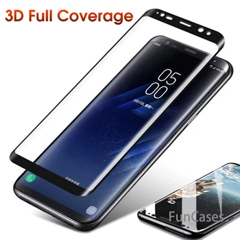 6D Lenktas Pilnas draudimas 9H Grūdintas Stiklas Samsung Galaxy Note8 S6 7 Krašto S8 9Plus A3 5 7 2017 Screen Protector, Telefono Atvejais Filmas