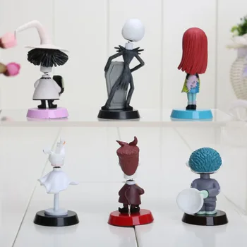 6pcs/Set Anime Košmaras Prieš Kalėdas Jack PVC lėlės figūrėlių, Žaislinių