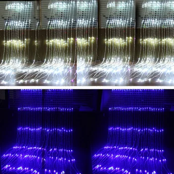 6Ｘ3Ｍ 3X3M 3Ｘ2Ｍ LED Krioklys Užuolaidų LED Varveklis Styginių Šviesos Kalėdų Vestuves Fone sodo Puošmena žibintai