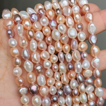 7-8mm Natūralių Gėlavandenių Perlų Karoliukus, Ryžių Formos Derinys Spalvų Perlų Karoliukų, Skirta 