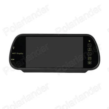 7 Colių Spalvotas TFT LCD auto Galinio vaizdo Veidrodėlis Stebėti, atbulinės eigos prioritetas USB SD Uosto MP5 FM siųstuvas 480x234 už galinio vaizdo kamera