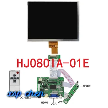 8 colių lcd ekranas, HJ080IA-01E 1024*768 IPS hd LCD Ekranas + HDMI/VGA/AV Kontrolės Vairuotojo Lenta