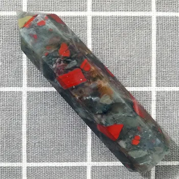 80-100mm Gamtos Kraujo akmens Bokštas kristalų lazdelė taško Feng Shui chakra gijimą, kristalai, didmeninė
