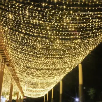 8m-20m Kalėdų Šviesos Girlianda LED Užuolaidų Varveklis Styginių Šviesos 220V Ašaros 0,6 m Mall Pastoge Sodo Etape, Lauko Dekoratyvinis Apšvietimas