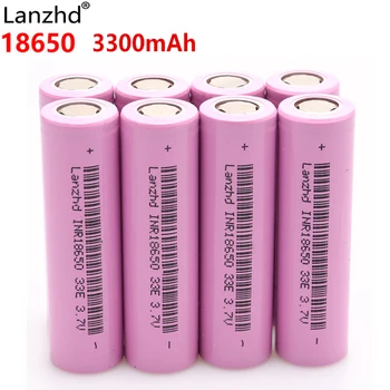 8PCS INR18650 baterijos Li ion 18650), 3,7 V baterija ličio jonų 18650 Už lazerinė rodyklė žibintuvėlis 3300mAh 30A išleidimo 18650VTC