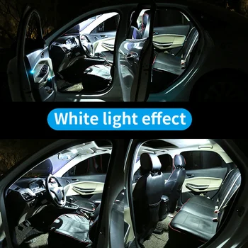 8x White Auto Automobilis LED Lemputės Interjero Rinkinys-2017 Kia Rondo 12V Led Žemėlapis Dome Licencijos numerio ženklo Žibintas Automobilio Stiliaus