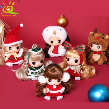 9cm Kalėdų serija Ddung Lėlės su rutuliniais Korėja BJD Dress up Kalėdų medžio Sniego Princesė Apdailos Mergaičių žaislai, dovanos Vaikams