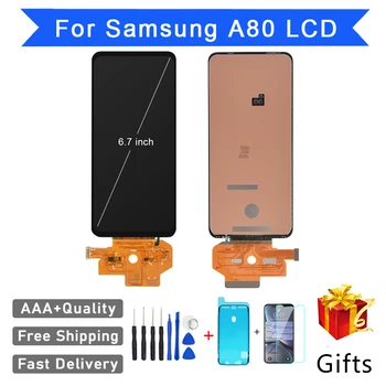 AAA+++ Incell LCD Samsung A80 A805 A805F/DS LCD Ekranas Jutiklinis Ekranas skaitmeninis keitiklis Asamblėjos Pakeitimo Puikus Remontas Pantalla