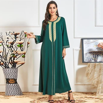 Abaja Dubajus Turkijos Musulmonų Suknelė, Hijab Maxi Suknelės Abayas Moterų Kaftan Vestidos Skraiste Femme Caftan Islamas Plius Dydis Drabužiai