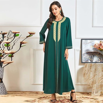 Abaja Dubajus Turkijos Musulmonų Suknelė, Hijab Maxi Suknelės Abayas Moterų Kaftan Vestidos Skraiste Femme Caftan Islamas Plius Dydis Drabužiai
