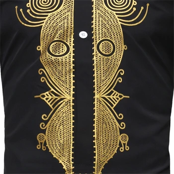Afrikos Mados vyriški Marškiniai Tradicinių heidi bazin ilgomis Rankovėmis Poliesteris Afrikos Suknelė Vyras Drabužių Maxi Turtingas Spausdinti Afrikos Drabužiai