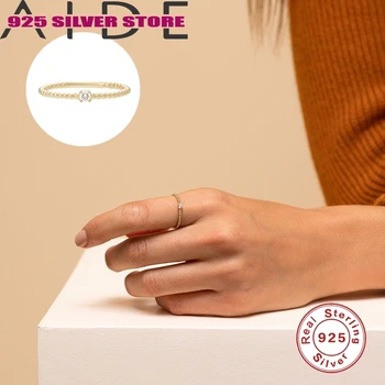 Aide 925 Sterlingas Sidabro Moterų Kristalų Dalyvavimas Nagų Dizaino Karšto Parduoti Žiedus, AAA Kubinis Cirkonis Elegantiškas Žiedai, Vestuvių Papuošalai