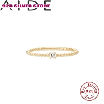Aide 925 Sterlingas Sidabro Moterų Kristalų Dalyvavimas Nagų Dizaino Karšto Parduoti Žiedus, AAA Kubinis Cirkonis Elegantiškas Žiedai, Vestuvių Papuošalai