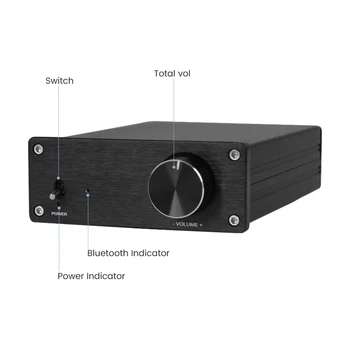 AIYIMA QCC3008 APTX Bluetooth 5.0 HIFI TPA3255 Stereo 2.0 Kanalo 325W*2 Didelio galingumo Skaitmeninis Stiprintuvas D Klasės Audio Garso STIPRINTUVAS