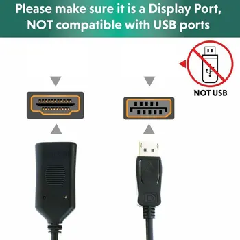Aktyvus Display Port DP HDMI-suderinama Adapterio kabelį 4k60hz Vyrų ir Moterų Jungties Kabelis Adapteris Keitiklis