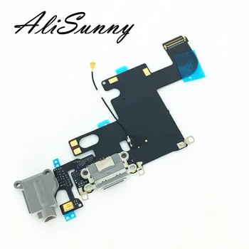 AliSunny 10vnt Įkrovimo lizdas Flex Cable for iPhone 6 6G Plius 4.7