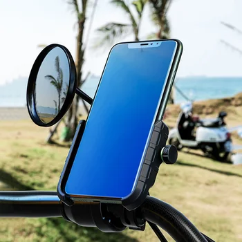 Aliuminio Dviračių Mobiliojo Telefono Laikiklis Motociklo Rankenos galinio vaizdo Mount Bracket Mobilųjį Telefoną, GPS Telefono Stovas iPhone XS 8
