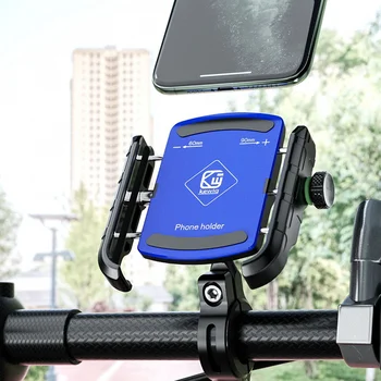 Aliuminio Dviračių Mobiliojo Telefono Laikiklis Motociklo Rankenos galinio vaizdo Mount Bracket Mobilųjį Telefoną, GPS Telefono Stovas iPhone XS 8