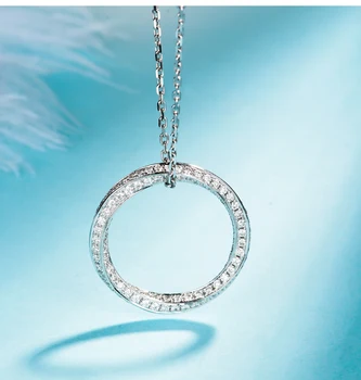 Amžinybės Mobius Juostos žiedas Prabangos Visą deimantų Akmens 925 Sterlingas sidabro Vestuviniai Žiedai Moterų Sužadėtuvių dovana, papuošalai