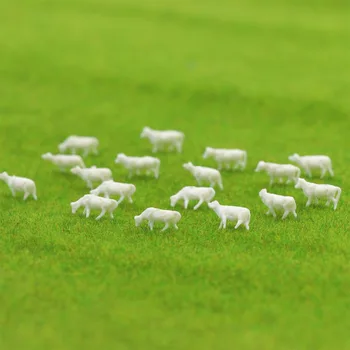 AN15001B 100vnt 1:150 UnPainted Balta Gyvulių Karvių N Masto Modelis Dekoracijos Kraštovaizdžio Išdėstymas