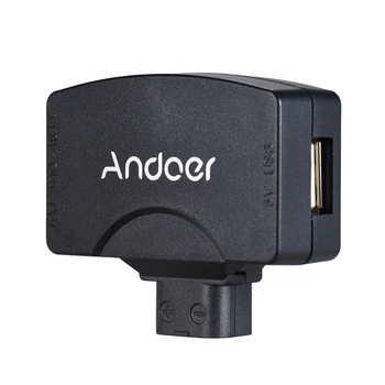 Andoer D-Bakstelėkite 5V USB Adapteris Jungtis, skirta V-Mount Kamera Fotoaparatas, Baterija BMCC iPhone 