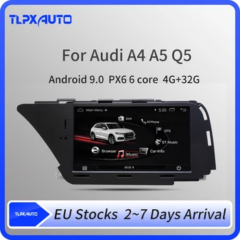 Android 9.0 Šešių Pagrindinių Automobilio DVD Multimedijos Grotuvo AUDI A4 S4 A5 Q5 (2008 2009 2010 2011 2012 2013 2016 B8) gps navig