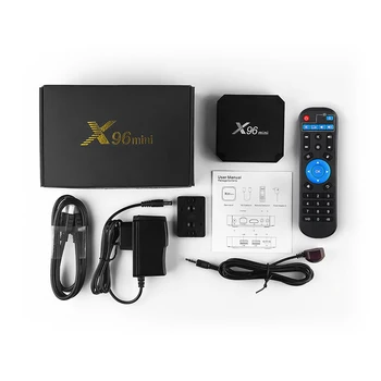 Android TV QHD X96mini Smart TV BOX Amlogic S905W 1G8G/2G16G Wifi 2.4 G Mini Set Top Box X96 Mini TELEVIZIJOS Rėmimo 4K QHD FHD TV Box