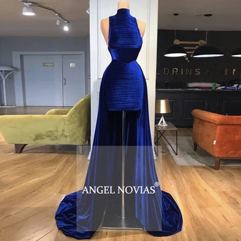 Angel Novias Ilgas Elegantiškas Royal Blue arabų Abendkleider vakarinę Suknelę 2020