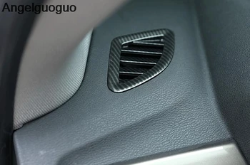 Angelguoguo Anglies pluošto stiliaus BMW X1 F48 2016-2017 Automobilio Priekinio skydelio oro kondicionierius išleidimo angos Apdaila rėmo lipdukas
