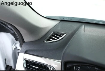 Angelguoguo Anglies pluošto stiliaus BMW X1 F48 2016-2017 Automobilio Priekinio skydelio oro kondicionierius išleidimo angos Apdaila rėmo lipdukas