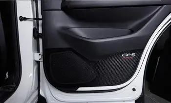 Anglies pluošto, odos, durų anti-kick trinkelėmis apsaugos padas Mazda CX-5 2017 2018 2019 Antrosios kartos Automobilių stilius