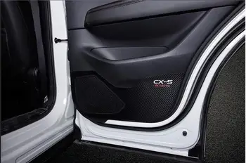 Anglies pluošto, odos, durų anti-kick trinkelėmis apsaugos padas Mazda CX-5 2017 2018 2019 Antrosios kartos Automobilių stilius