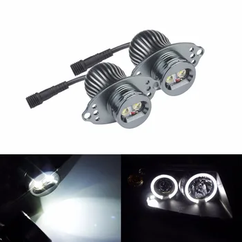 ANGRONG 2x 20W LED Žibintai Angel Eyes Halo Žiedas Lemputės Su Halogeninės Lemputės 6000K Balta BMW E90 E91 IGS 2009+