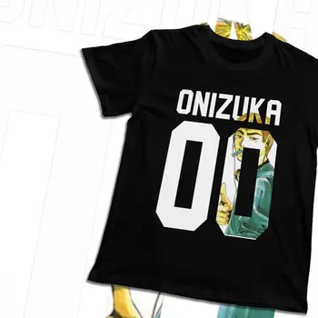 Animacinių filmų GTO Didis Mokytojas Onizuka T-shirt vyrams Minkštas Grynos Medvilnės trumpomis Rankovėmis O-kaklo