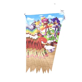 Animacinių filmų Tema Sonic the Hedgehog Gimtadienio Apdailos Reklama, Dovanų maišeliai Stalo Šaukštas Stalo Rinkinys Sonic Šalies Prekių Popieriaus Plokštė Taurė