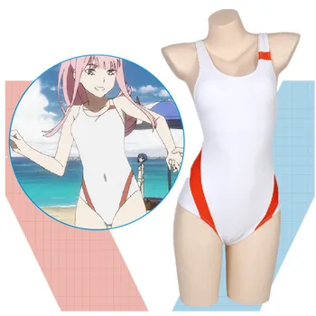 Anime DARLING į FRANXX Nulis Du Cosplay Kostiumas Swimsuit 02 ICHIGO Plaukimo Kostiumas Moterims maudymosi Kostiumėliai