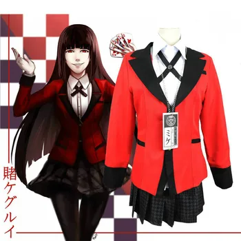 Anime Kakegurui Cosplay Jabami Yumeko Kostiumai Japonų Mokyklos Mergaičių Uniforma