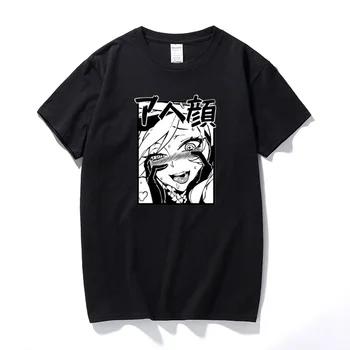 Anime Marškinėliai Waifu Medžiagos marškinėliai Otaku Nepadorūs Hentai Cute Girl Anime Ahegao T-shirt Vyrams Mados Streetwear Viršuje medvilnės Marškinėlius