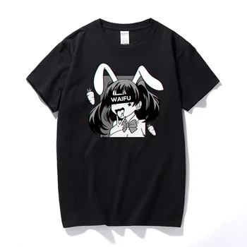 Anime Marškinėliai Waifu Medžiagos marškinėliai Otaku Nepadorūs Hentai Cute Girl Anime Ahegao T-shirt Vyrams Mados Streetwear Viršuje medvilnės Marškinėlius
