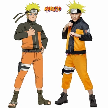 Anime Naruto Vaikai Uzumaki Naruto vienodas vaikų Vaikai Berniukas Etape šalis drabužiai, Helovyno Cosplay Kostiumai Suaugusiems
