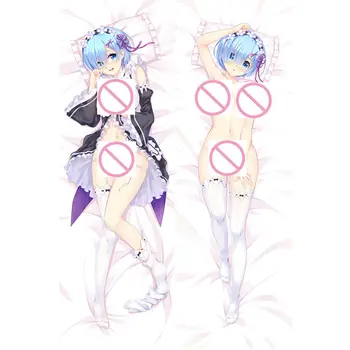 Anime RE NULIO Pradeda Gyvenimą Kitoje pagalvių užvalkalus Dakimakura atveju Seksuali mergina 3D dvipusė Lovos Kūno Hugging užvalkalas RZ01