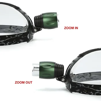 Anjoet 3000 liumenų žibintas xml T6 LED žibintai priekinių žibintų Zoomable 18650 lanterne priekinės galvos žibintuvėlis Šviesos kempingas žibintų