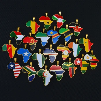Anniyo Hip-hop Afrikos Žemėlapis Pakabukas Karoliai, Papuošalai Ganoje, Nigerijoje, Konge, Sudane, Somalyje, Uganda Zambija Zimbabvė Liberija #207921