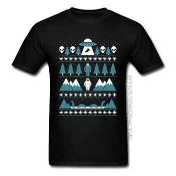 Antgamtinių Paranormalių Moive Marškinėliai Raganavimas NSO, Ateivių kosminis laivas Kalėdų Džemperis Juodos spalvos Marškinėliai Naujo Dizaino Vyrų Viršūnės